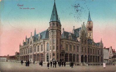 Gand (Gent) La nouvelle poste Feldpostkarte AK