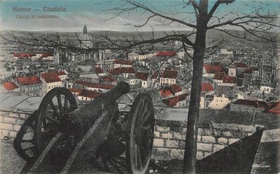 Namur Citadelle Canon et panorama Feldpostkarte AK 1915