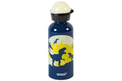 SIGG Trinkflasche Glow Moon Dinos 0,4 l blau