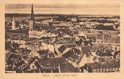 Riga Blick auf die Stadt Feldpostkarte AK