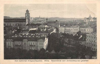 Wilna Gesamtblick vom Schlossberg aus gesehen Feldpostkarte AK 1916