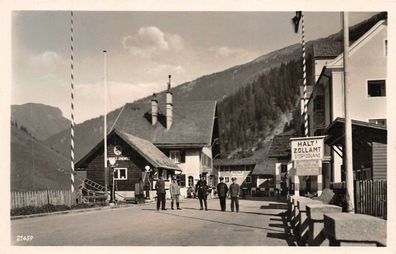 Brennergrenze Brennerpaß 1373m Postkarte AK