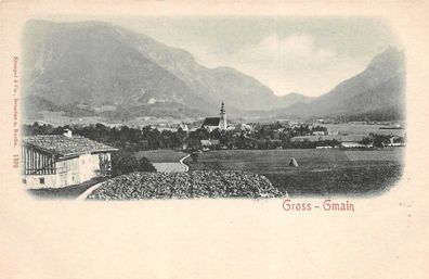 Gross-Gmain Ansicht Kirche Panorama Postkarte AK 1902