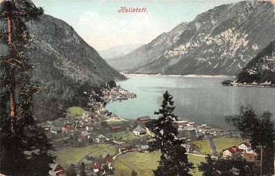 Hallstatt Ansicht Panorama Postkarte AK