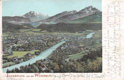 Innsbruck von der Weiherburg Postkarte AK 1900