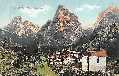 Kaisergebirge Hinterbärenbad Postkarte AK