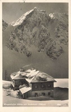 Klagenfurter Hütte mit Hochstuhl Klagenfurt Österreich Postkarte AK 1941