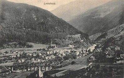 Landeck Gesamtansicht Kirche Postkarte AK 1908