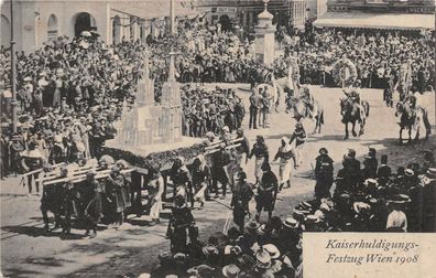 Kaiserhuldigungs-Festzug Wien AK 1908