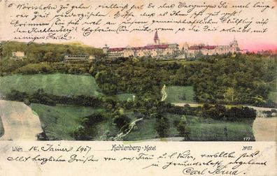 Kahlenberg-Hotel in Wien Österreich Postkarte AK 1907