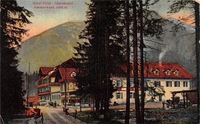 Nord-Tirol Alpenhotel Ammerwald 1090m Postkarte AK