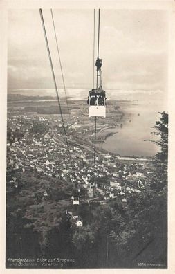 Pfanderbahn Blick auf Bregenz und Bodensee Vorarlberg Postkarte AK