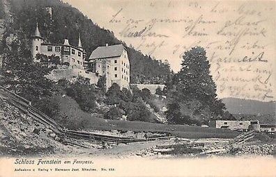 Schloss Fernstein am Fernpass Postkarte AK 1903