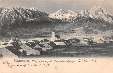 Tannheim Tirol 1094 m mit Tannheimer-Gruppe Postkarte AK 1903