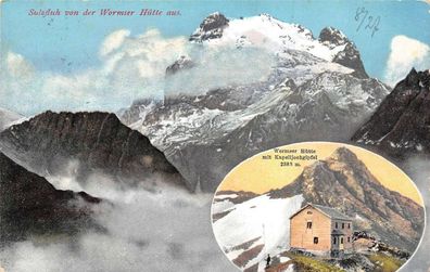 Sulzfluh von der Wormser Hütte aus Kapelljochgipfel Postkarte AK 1927