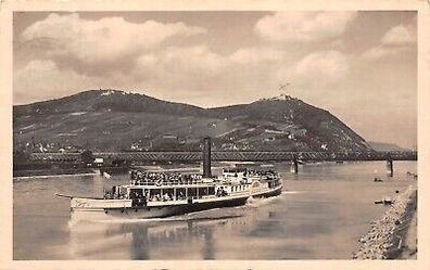 Wien Floridsdorferbrücke mit Leopoldsberg u. Kahlenberg Postkarte AK 1933