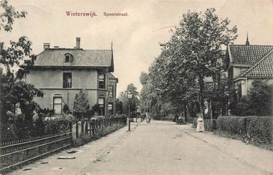 Spoorstraat Winterswijk Gelderland Niederlande Postkarte AK 1911