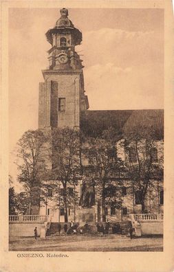 Kathedrale in Gniezno Gnesen Polen Postkarte AK 1928