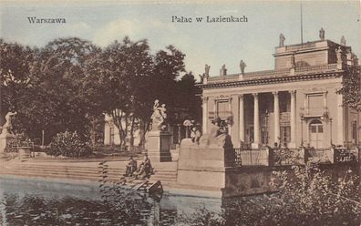 Warszawa Palac w Lazienkach Feldpostkarte 1918