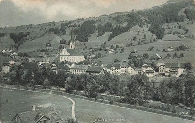 Blick auf die Stadt und Kirche in Schüpfheim Schweiz Postkarte AK 1917