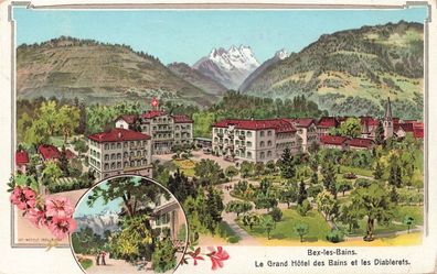 Le Grand Hotel des bains et les Diablerets Bex-les-Bains Schweiz AK 1907