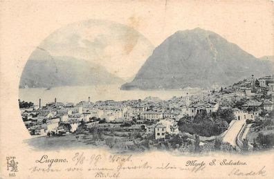 Lugano Monte S. Salvatore Postkarte AK 1899