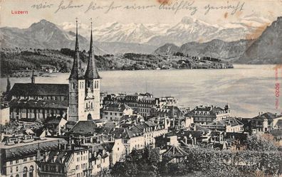 Luzern Ansicht Postkarte 1908