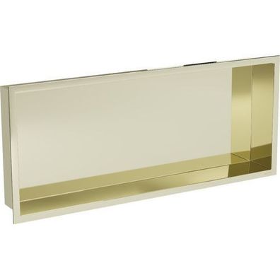 Mexen X-Wall-R Einbauregal mit Flansch 75 x 30 cm, Gold - 1950753010