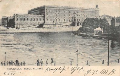 Stockholm Kungl. Slottet Postkarte AK 1905