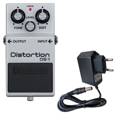 Boss Effektgerät DS-1 -WH Distortion Pedal Limited Edition mit Netzteil