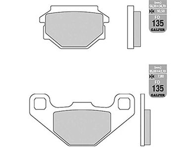 GALFER Bremsbelag "FD135" Satz G1050, Organisch Scooter