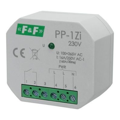 Elektromagnetisches Relais 230V 16A (160A/20ms) F&F 8534