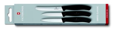 Swiss Classic, Gemüsemesser Set, 3tlg, schwarz