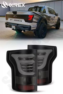 Für Ford F150 15 - 17 Alpharex Pro LED Rückleuchten jet black Plasma Tube 2015 2017