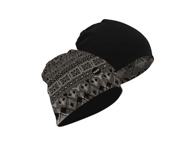 H.A.D. Wendemütze Tati - Black Merino Reversible Beanie