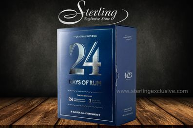 24 Days of Rum Calendar Adventskalender Blue Edition 40% 480ml Weihnachten