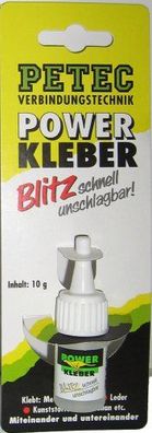 PETEC Universalklebstoff "Power Kleber b 10 g Flasche, SB-verpackt