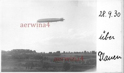 Zeppelin Graf Zeppelin Luftschiff über Plauen Vogtland 28.9.1930 Orig. Foto