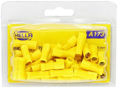Flachsteckhülse Vollisolierter Quetschve 4,0 - 6,0 mm&sup2; gelb (HELLA), Abgabe