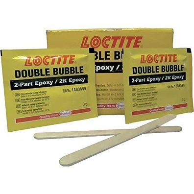 Loctite Klebstoff "Double Bubble" 2-K 5 Epoxy Zwei 3 g Doppelkamm