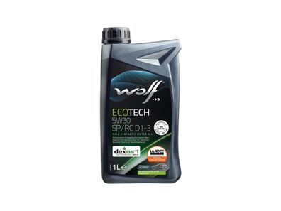 WOLF Motoröl "EcoTech SP/RC D1-3" SAE 5W 1 l Flasche