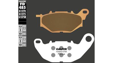 GALFER Bremsbelag "FD485" Rennsportartik G1375R, Sintermetall Racing