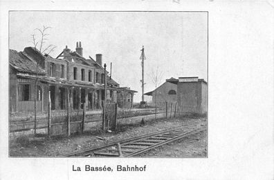 La Bassee zerstörte Bahnhof Frankreich Westftont 1. WK