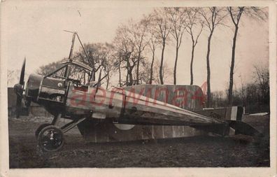 Französisches Flugzeug Parasol bereit zum Abtransport. Orig. Foto 1. WK