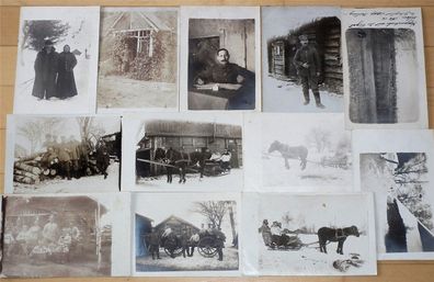 12 Fotos 1. WK Soldaten Arm. Bataillon Nr. 24 Kopzewischi Petrikow Ostfront 1917