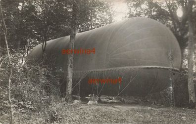 Fotokarte 1. WK deutscher Fesselballone Spähballon der Artillerie Frankreich