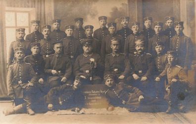 Fotokarte 1. WK Soldaten des Landsturm Depot 89 in Reichenbach Vogtland 1915