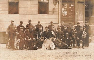 Foto AK 1. WK Österreichische Soldaten k.u.k. Militärkapelle