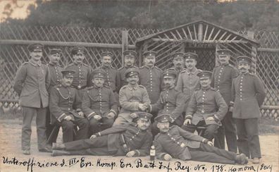 Gruppenfoto Unteroffiziere des lll. Ers. Batl. des Infantrie Regiment 178. Kamenz