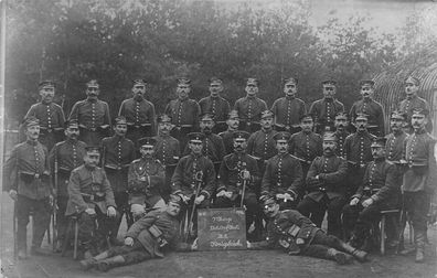 Land. Inft. Batl XII.8 Königsbrück Gruppenfoto Landsturmsoldaten Offiziere 1916